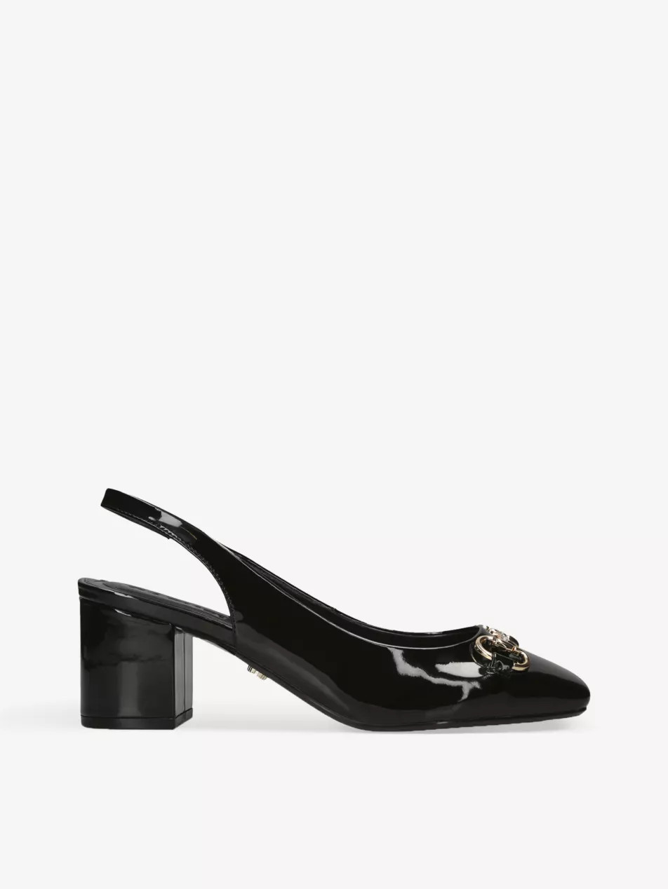 Poise patent-leather slingback sandals | Selfridges