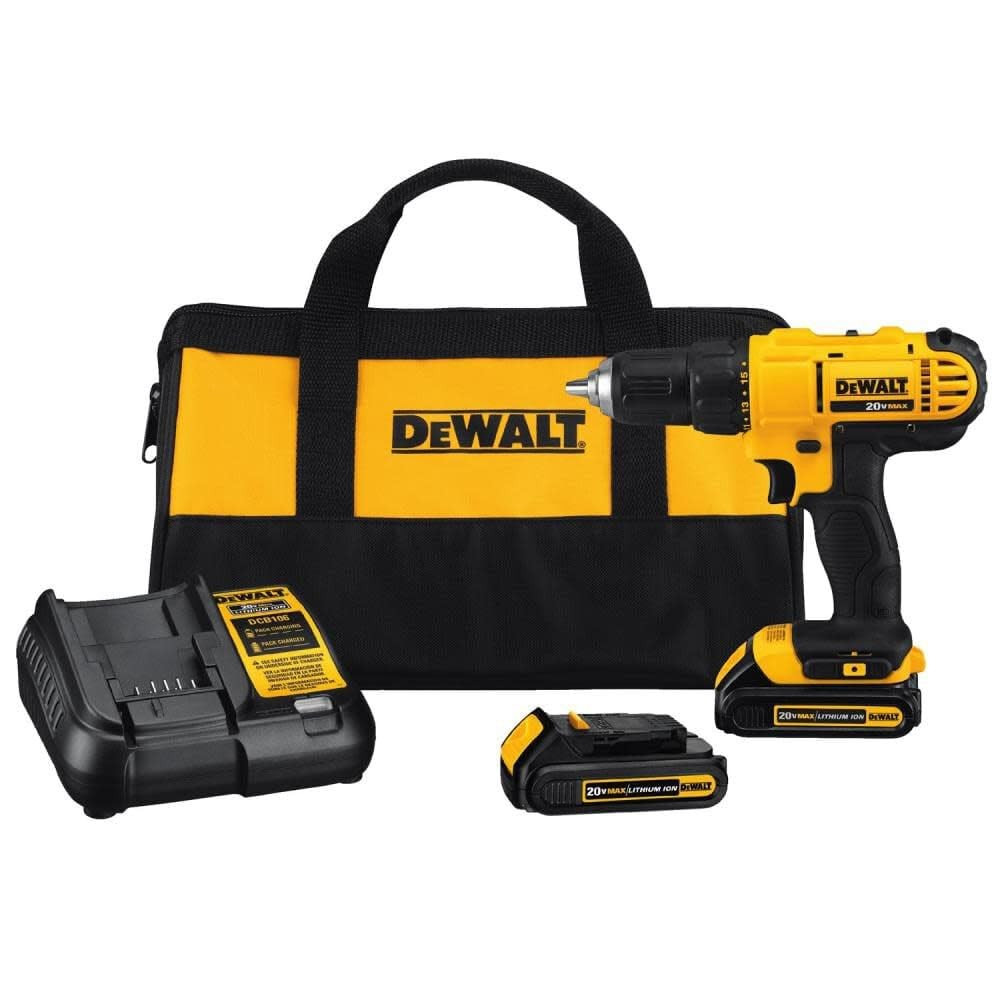 DEWALT 20V Max Cordless Drill/Driver Kit, 2 Batteries and Charger Included (DCD771C2) | Amazon (US)