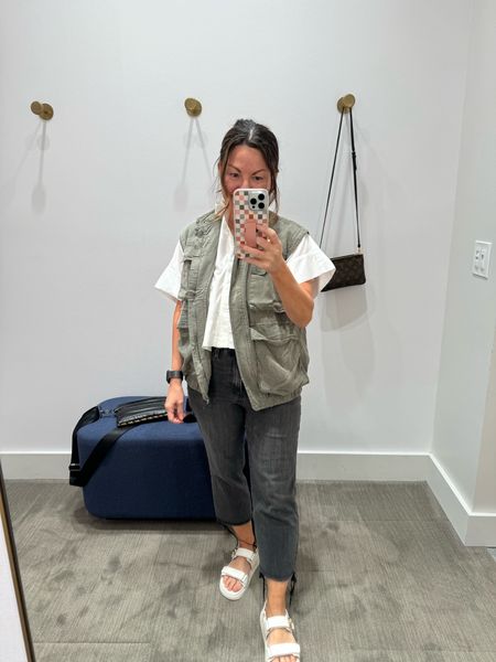 This vest is beautiful and super soft. It runs big. Shown is one size smaller than I normally wear. 

Gift for her / gift for mom / sandal / black jeans / spring outfit / summer outfit / white crop top / Steve Madden dupe / look for less /

#LTKSeasonal #LTKGiftGuide #LTKworkwear