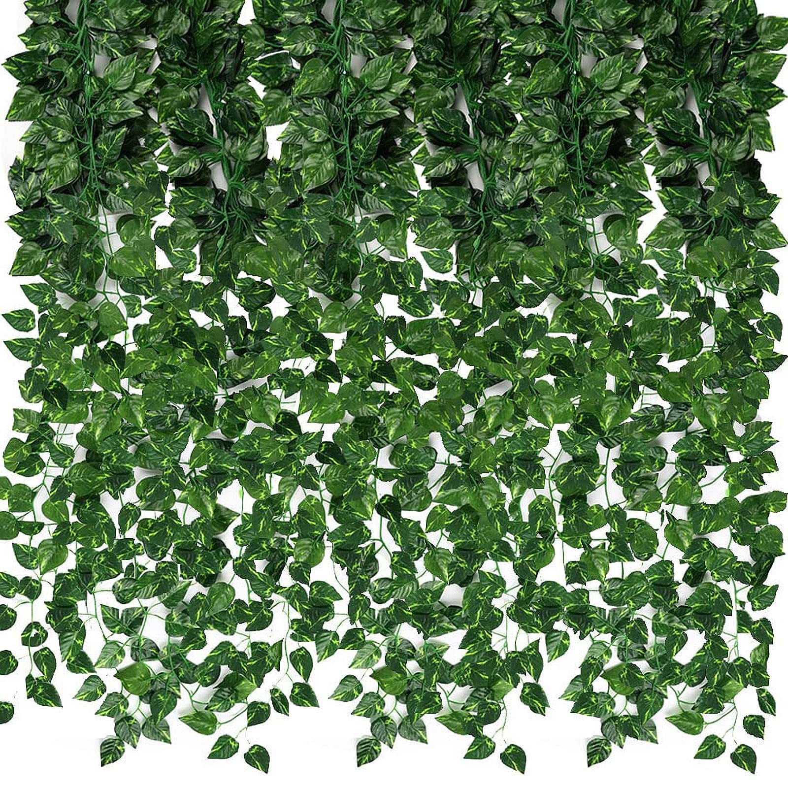 CEWOR 24 Pack 168ft Artificial Ivy Greenery Garland, Fake Vines Hanging Plants Backdrop for Room ... | Amazon (US)