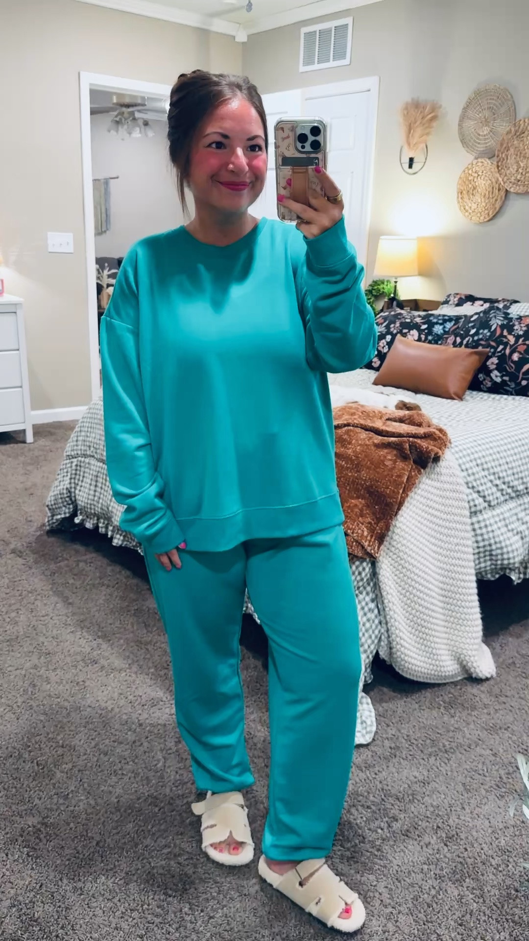This two-piece lounge set from Walmart is so comfy and cozy! 💚 I love the bright color, relaxed fit and that the pieces can be worn together or styled separately! ✨


sandals: sold out, but linking similar options below!
joggers: fit oversized // wearing a medium
crew: fits true to size // wearing a large 

 #LTKMidsize