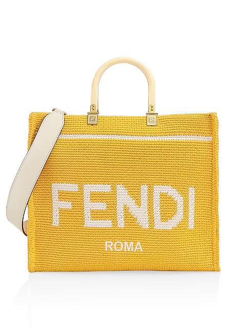 Medium Sunshine Logo Canvas Shopper | Saks Fifth Avenue