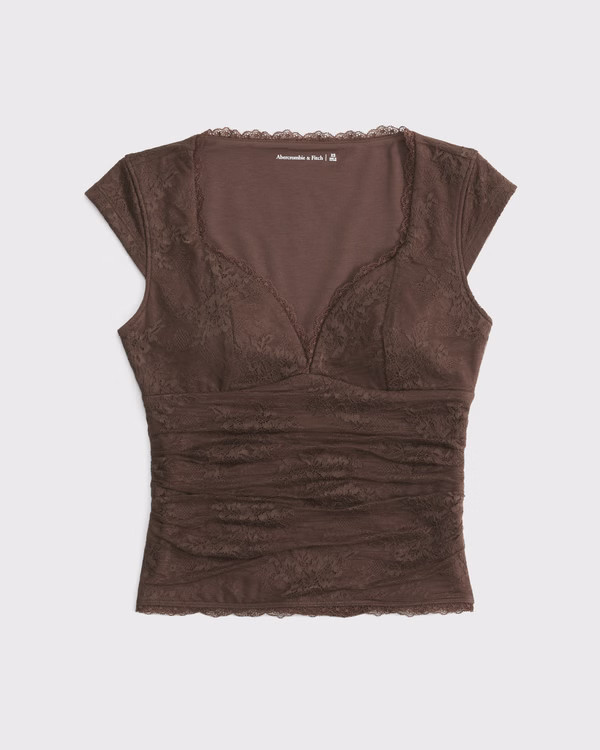 Women's The A&F Zoe Bra-Free Lace Top | Women's Tops | Abercrombie.com | Abercrombie & Fitch (US)