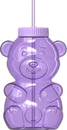 COOL GEAR Yummy Bear Water Bottle, 64 oz Reusable Bottle with Straw Lid, BPA Free - PURPLE | Amazon (US)