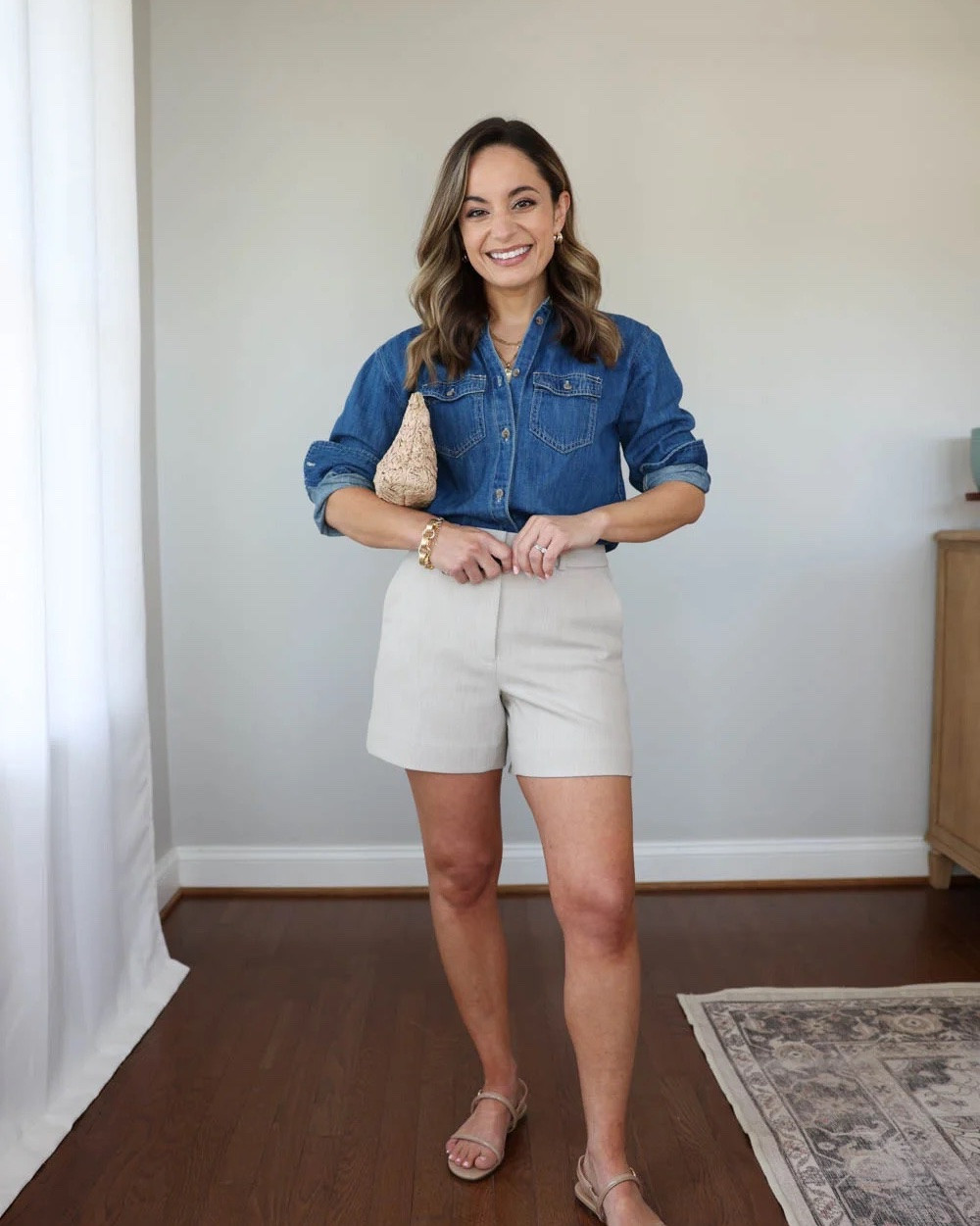 A mix of petite-friendly chambray outfits for Summer!

Outfit 1:
Chambray top (J.Crew): petite 0
Beige shorts (Aritzia): 0 - mid option
Sandals (J.Crew): true to size

Outfit 2:
Chambray Dress (Nordstrom): xxs
Shoes (Sam Edelman): true to size

Outfit 3:
Cropped chambray top (Anthropologie): XXS - great fit at the arm opening, cropped fit that hits the top of high rise jeans. 
Pink shorts (BR Factory): xxs
Sandals (Sam Edelman: tts

My measurements for reference: I’m 4’10” and 105lbs. My bust, waist, and hip measurement is 32”, 24”, and 36”.

#LTKootd #LTKSaleAlert #LTKPetite