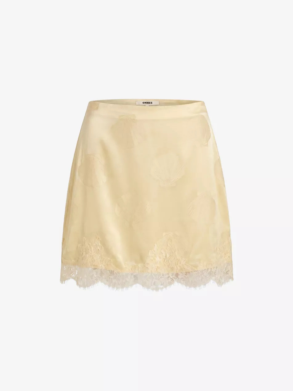 Ryha Lace-Trim Satin Mini Skirt | Selfridges