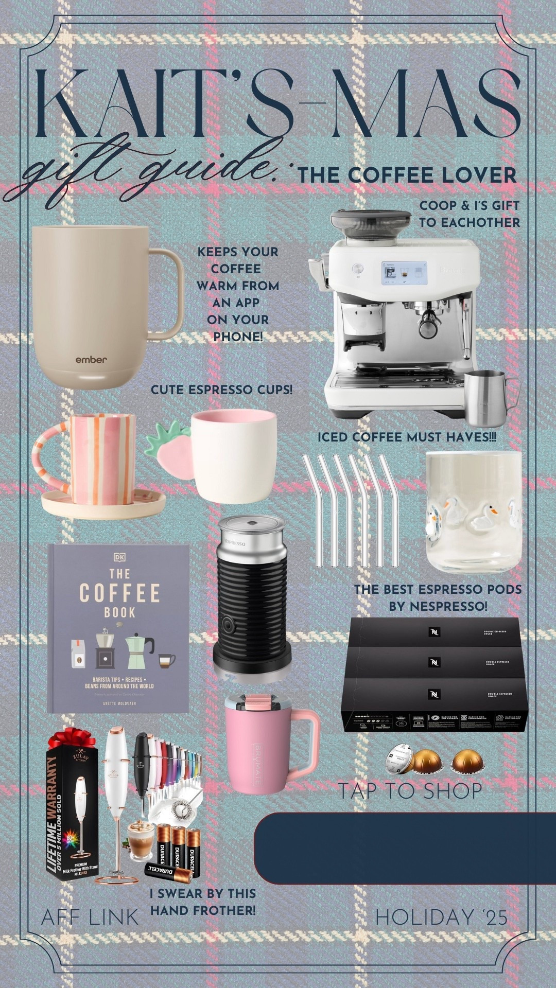Gift guide for the coffee lover! Coffee lover gift ideas. Espresso. Coffee. Travel coffee mugs. 

#LTKHome #LTKmomlife #LTKGiftGuide