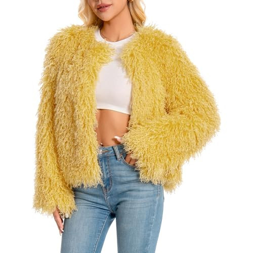WELLATENT Fur Coats For Women, 2025 Plus Size Mongolian Faux Fuzzy Jacket Fluffy Long Sleeve Winter Coat with Pockets. | Amazon (US)