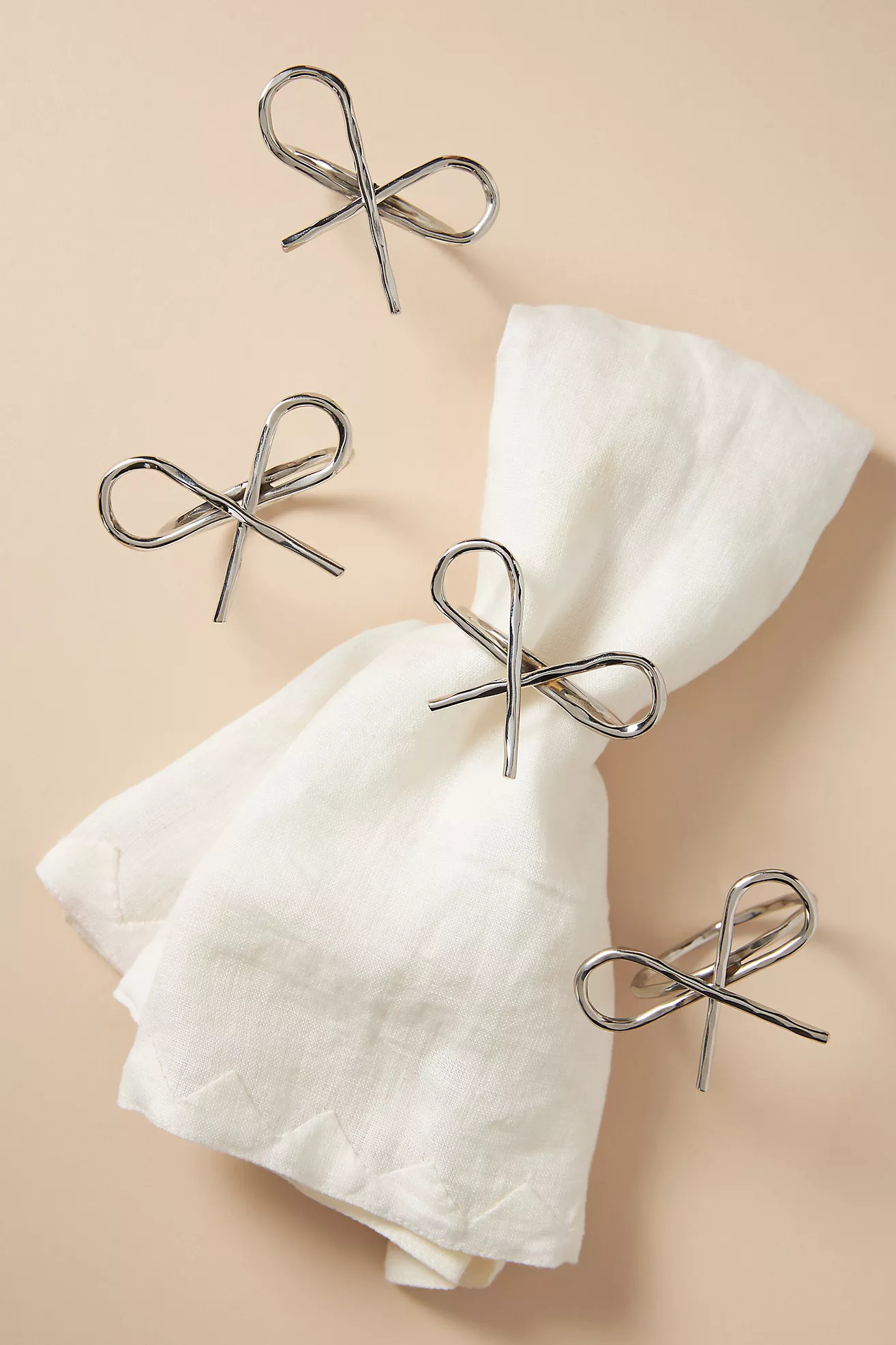 Bow Napkin Rings, Set of 4 | Anthropologie (US)