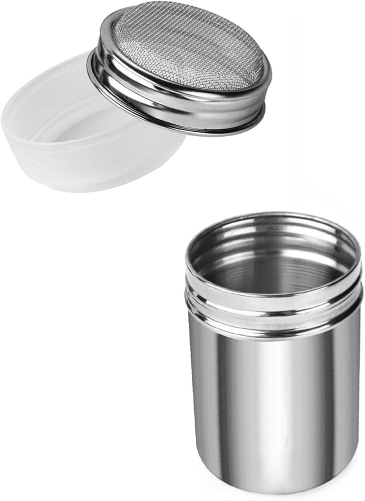 Accmor 1 Pack Powdered Sugar Shaker Duster, Cinnamon Shaker Flour Sifter, 7oz Stainless Steel Fin... | Amazon (US)