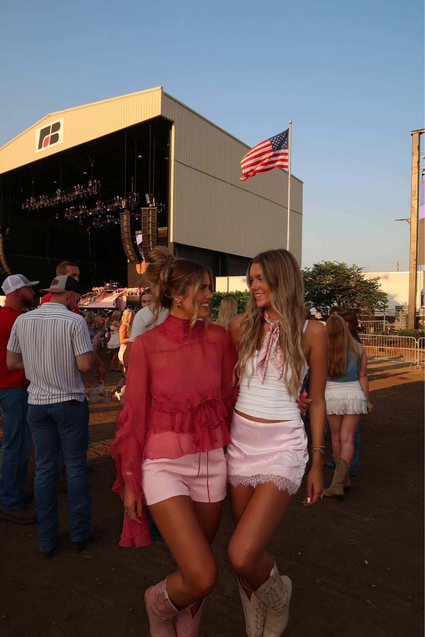 megan moroney country concert outfit 
size xs in top, size 6 in shorts, boots are old from tecovas but linking similar lane boots 💖 linking sisters outfit too :)

#LTKgrwm #LTKootd #LTKSeasonal
