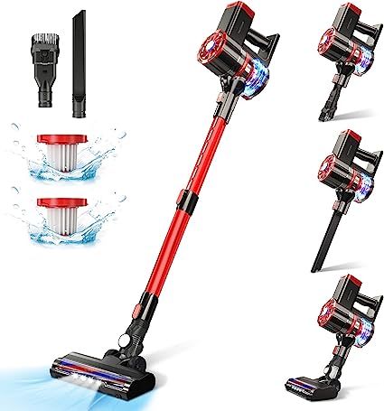 Cordless Vacuum Cleaner,20KPa Stick Vacuum Cleaner 180W Portable Lightweight Vacuum Hard Floor Va... | Amazon (US)