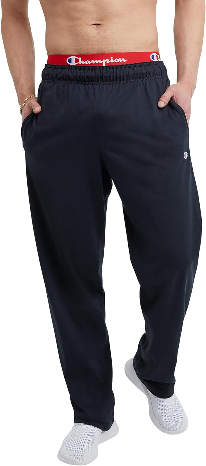 Champion Men's Pants, Lightweight Open-Hem Lounge Pants for Men, Jersey Pants (Reg. or Big & Tall... | Amazon (US)