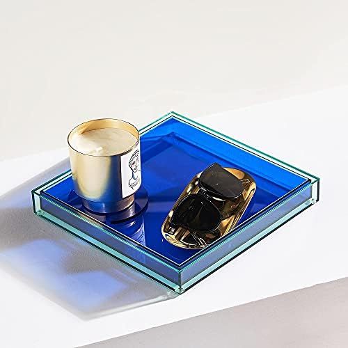 Acrylic Decorative Tray-Jewelry Perfume Makeup Storage Organizer for Vanity, Dresser, Bathroom, Livi | Amazon (US)