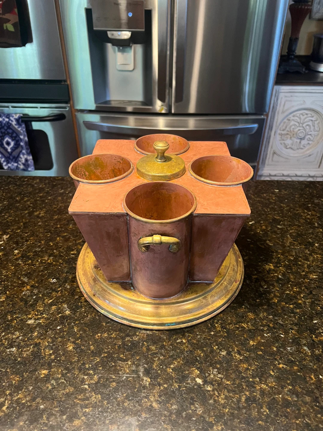 Vintage Art Deco Copper and Brass Wine Chiller Winelover Gift Home Bar Decor Speakeasy Decor - Et... | Etsy (US)