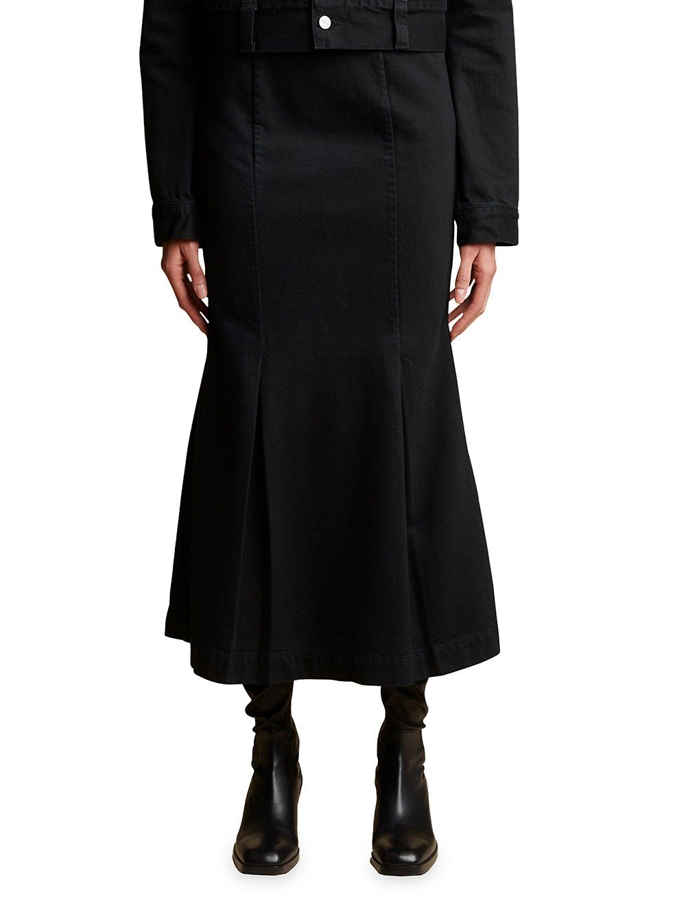 Khaite Levine Denim Skirt | Saks Fifth Avenue