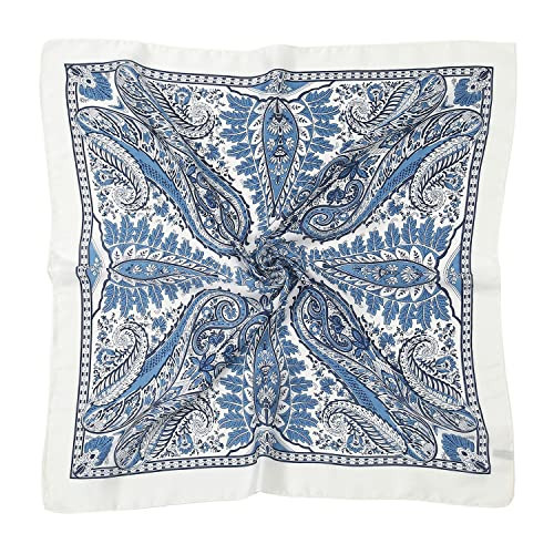 RIIQIICHY Head Scarf Like Silk Satin Hair Scarf for Women Sleeping Square Designer Bandana Paisley Scarf for Hair Wrapping at Night 27.5 Inch | Amazon (US)