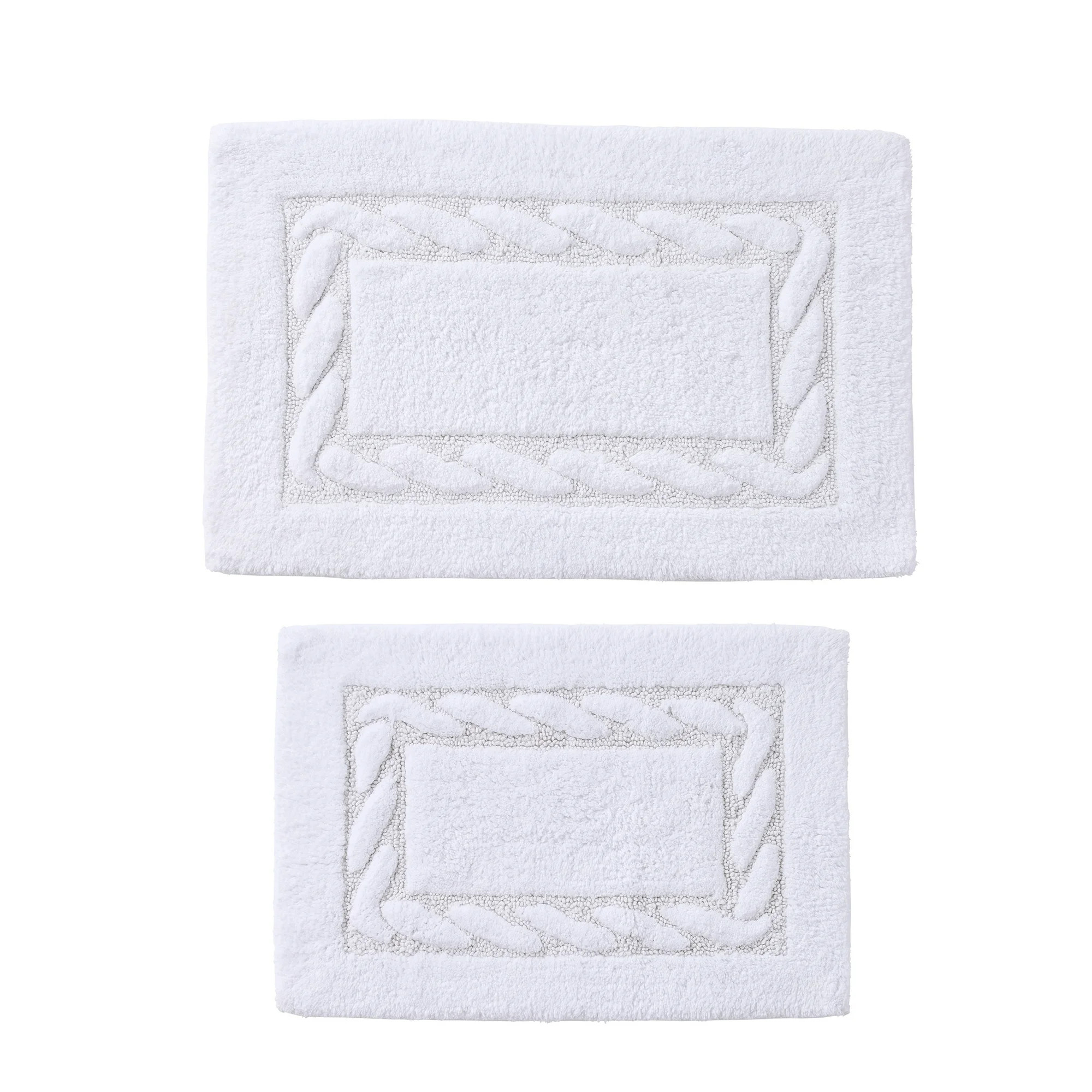 Better Homes & Gardens Cotton Winter Seasonal Christmas Cable Knit Border 2 Piece Bath Rug Set, W... | Walmart (US)