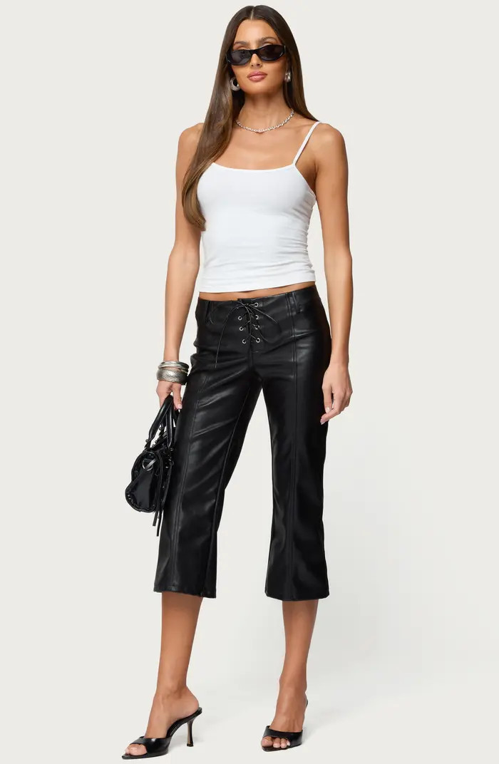 Lexy Faux Leather Capri Pants | Nordstrom
