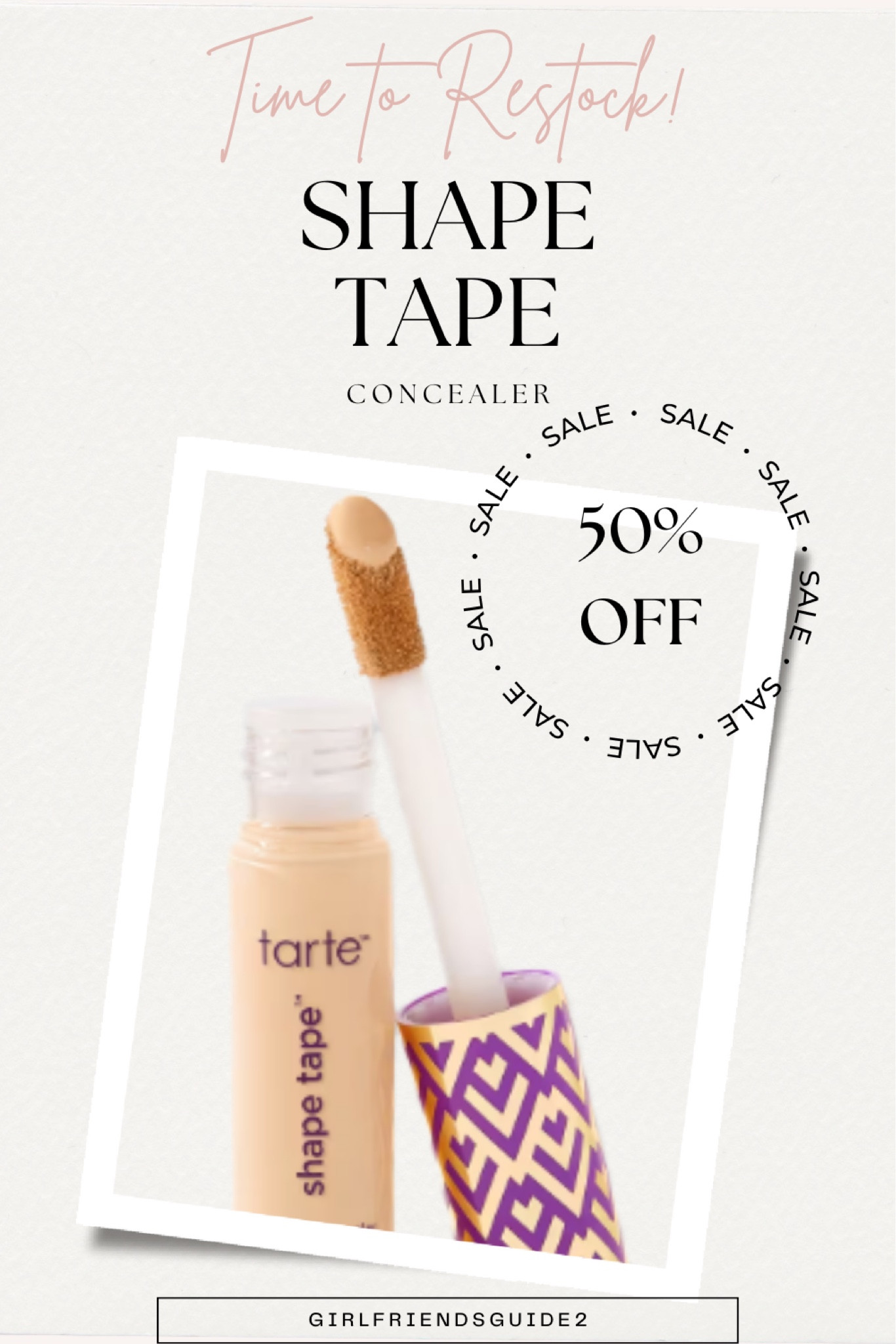 Tarte Shape Tape Concealer once a year 50% off sale! Time to restock your favorite concealer. #tarte #shapetape #concealer

#LTKFindsUnder50 #LTKBeauty #LTKSaleAlert