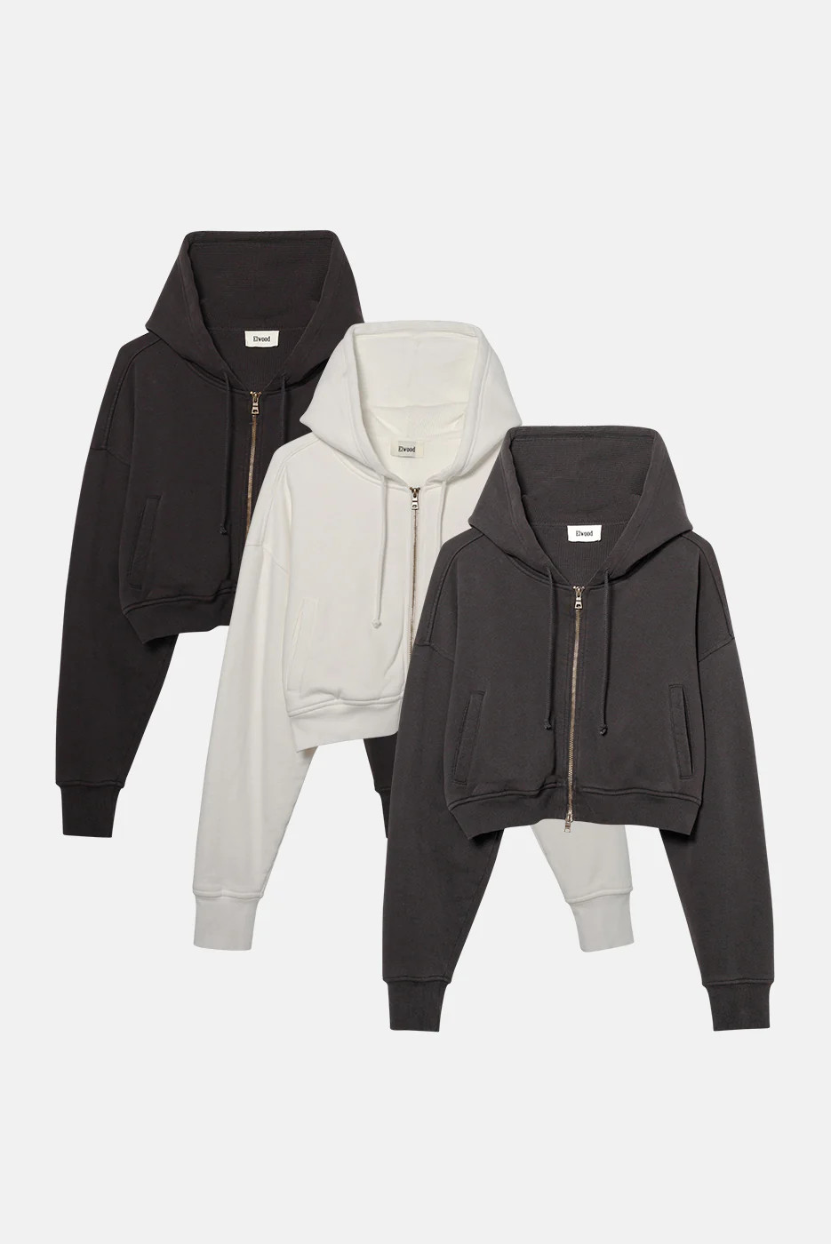 BABYDOLL CROP ZIP HOODIE 3 PACK | Elwood Clothing