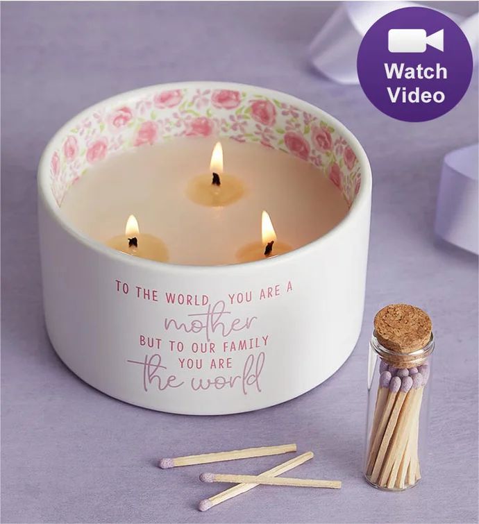 Mother’s Day Wax Reveal Candle with Matches | 1800flowers.com