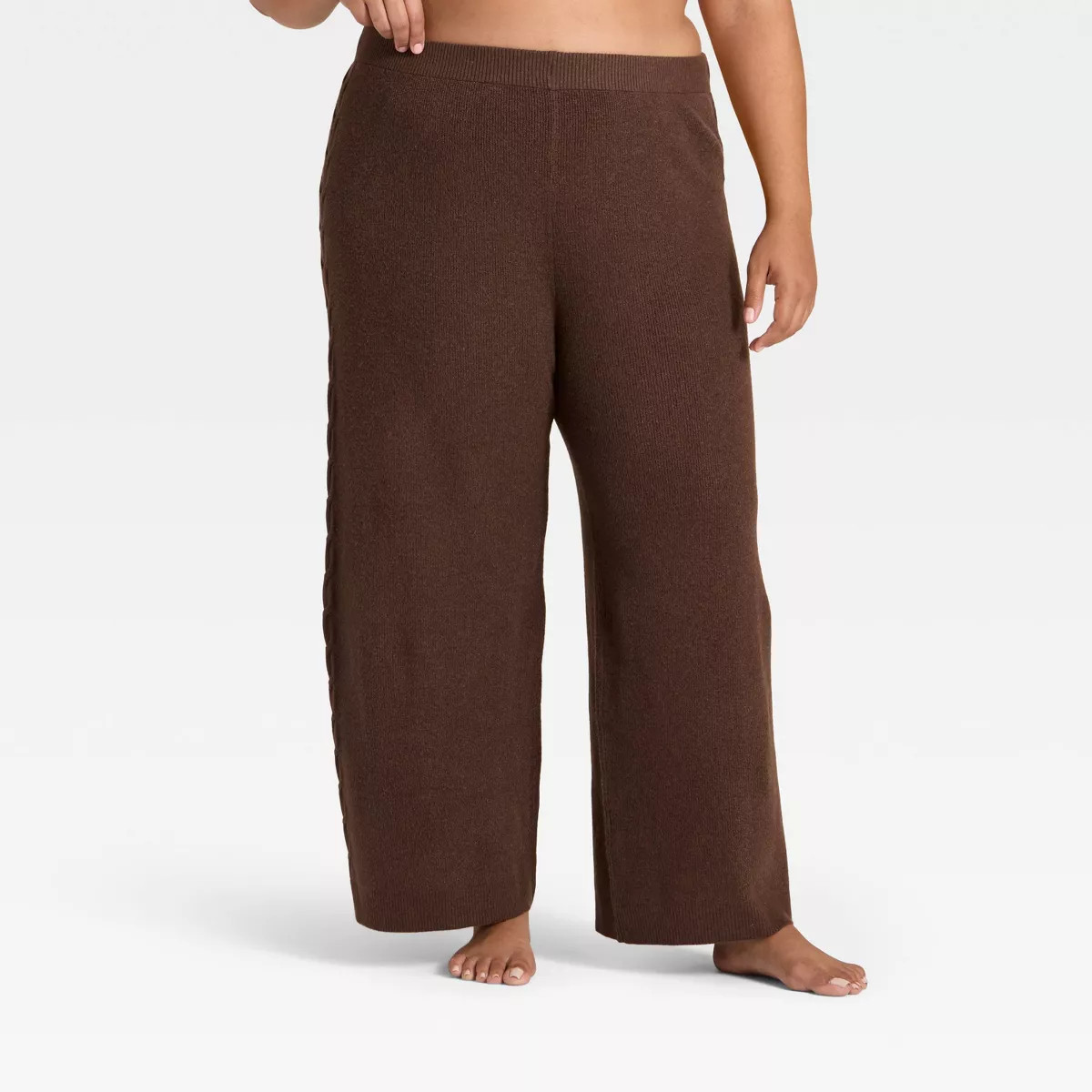 Women's Stitched Wide Leg Pants - Auden™ Heather Brown XXL | Target
