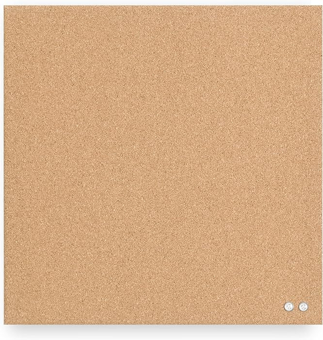 U Brands Frameless Square Cork Bulletin Board, Office Supplies, 14” x 14”, Natural, with Push... | Amazon (US)