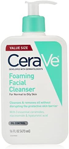 CeraVe Foaming Facial Cleanser, Makeup Remover and Daily Face Wash for Oily Skin, Paraben & Fragr... | Amazon (US)