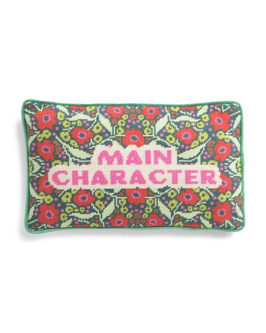 9x15 Main Character Needlepoint Pillow | TJ Maxx