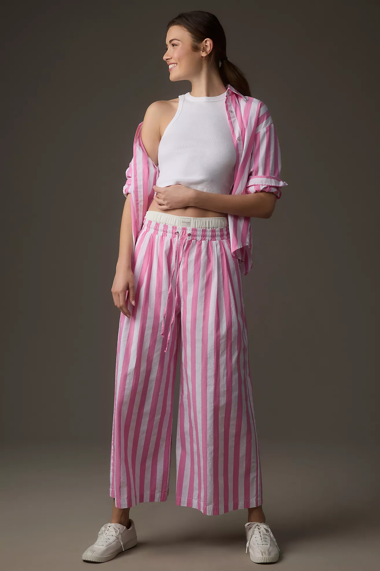 Sundry Candy Striped Wide-Leg Pants | Anthropologie (US)