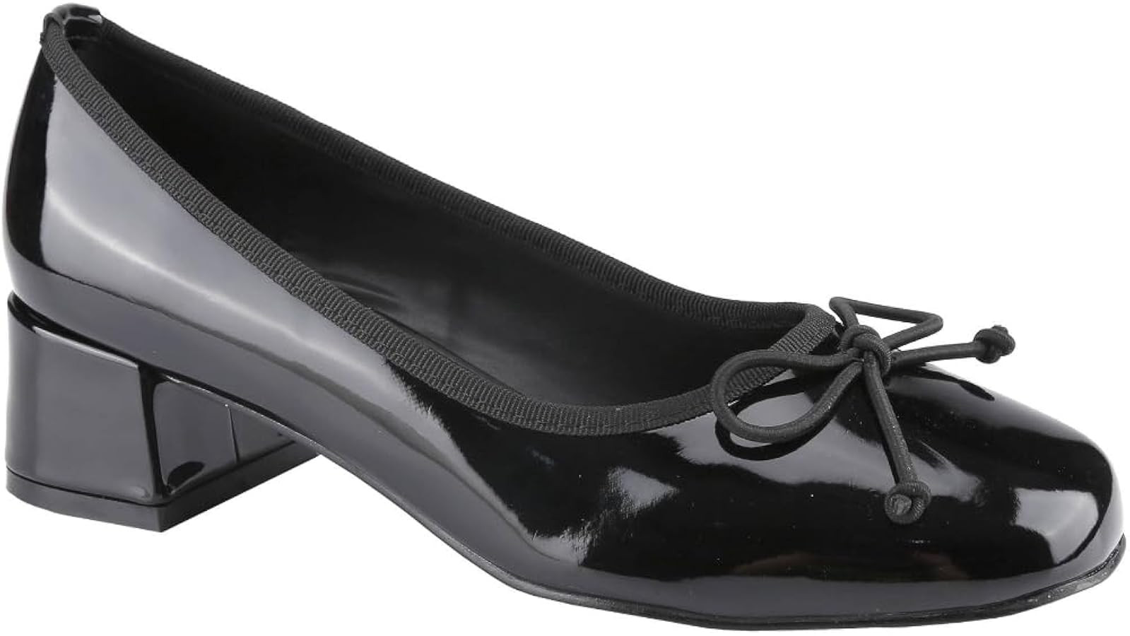 Women's Ballet Pumps Low Chnuky Block Heel Pump Round Toe Bow Detail Classic Comfortable Dress Sh... | Amazon (US)