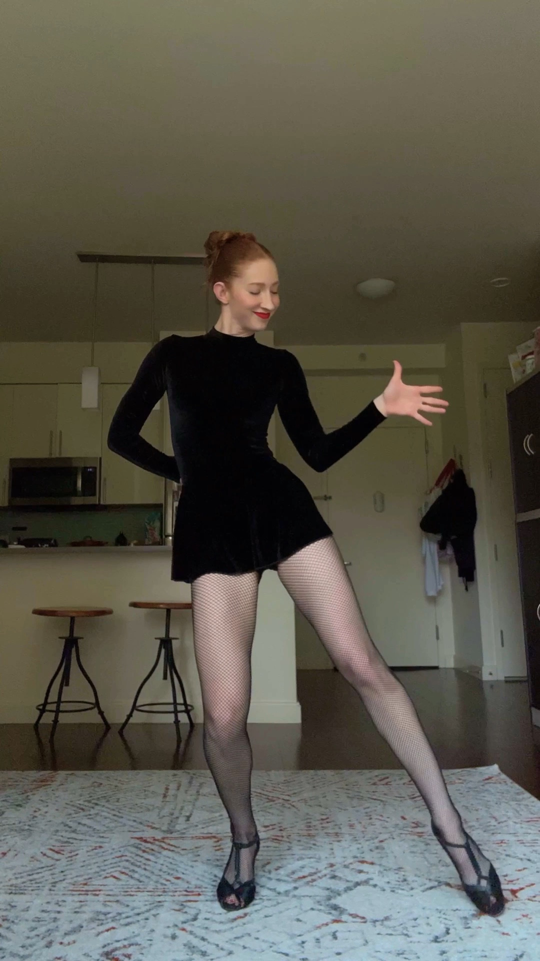 The velvet leotard and tights everyone is asking about! 🖤

#LTKVideo #LTKActive