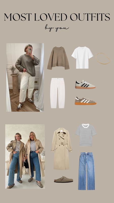 Most Loved By You, Spring Outfit Inspiration, Spring Style, Trench Coat, Jeans, White Jeans, COS T-shirt, Adidas Trainers 

#LTKeurope #LTKSeasonal #LTKstyletip