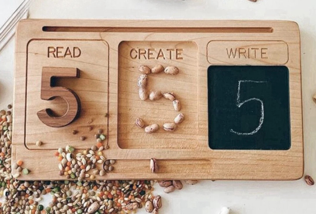Montessori Beech Wood Learning Tray | Handwriting Practice Board | Etsy (US)