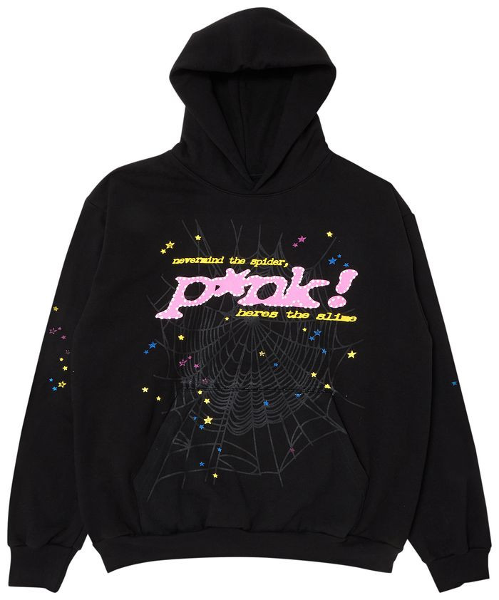 Sp5der P*nk Hoodie 'Black' | GOAT