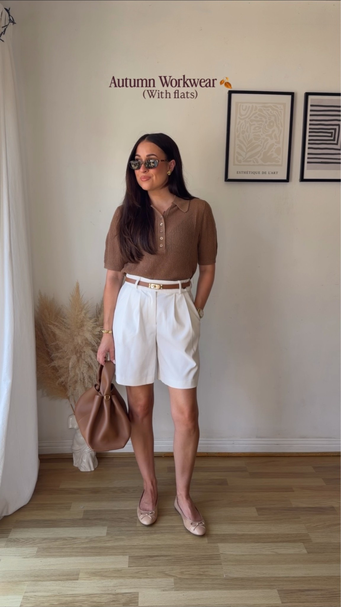 Autumn workwear/office outfit 🍂🤎 I wear size 6/XS in shorts and XS in top!

#LTKuk #LTKautumn #LTKworkwear