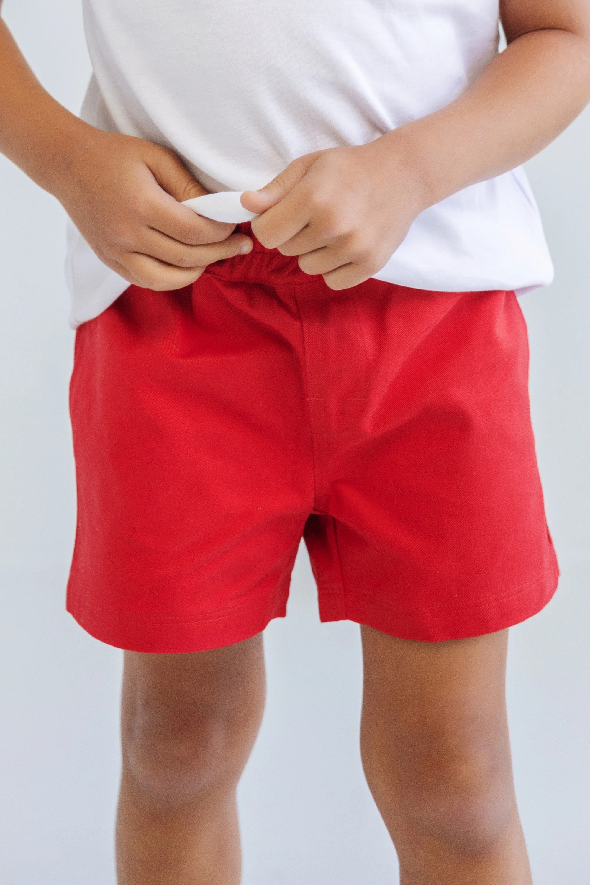 Sheffield Shorts - Richmond Red with Multicolor Stork | The Beaufort Bonnet Company