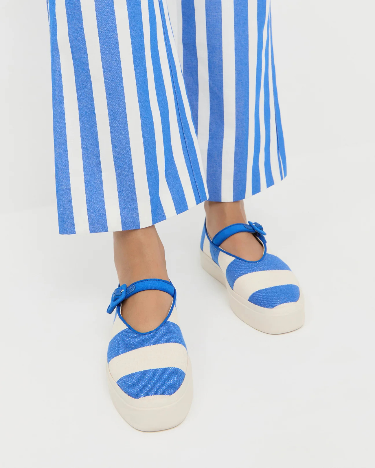 Cooper Blue Striped Mary Jane Sneaker | Loeffler Randall