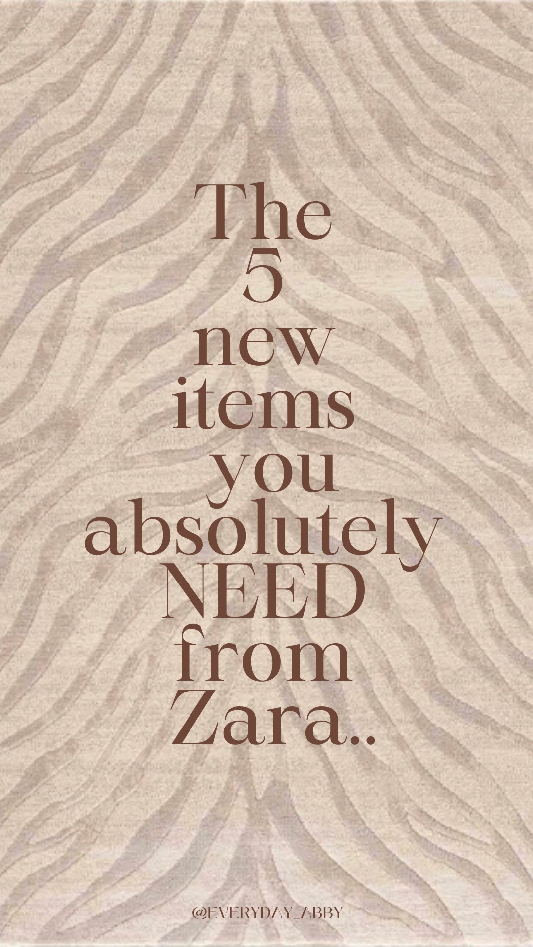 The 5 brand new items you’ve not seen anywhere else! 🔥🔥🔥 #zara 