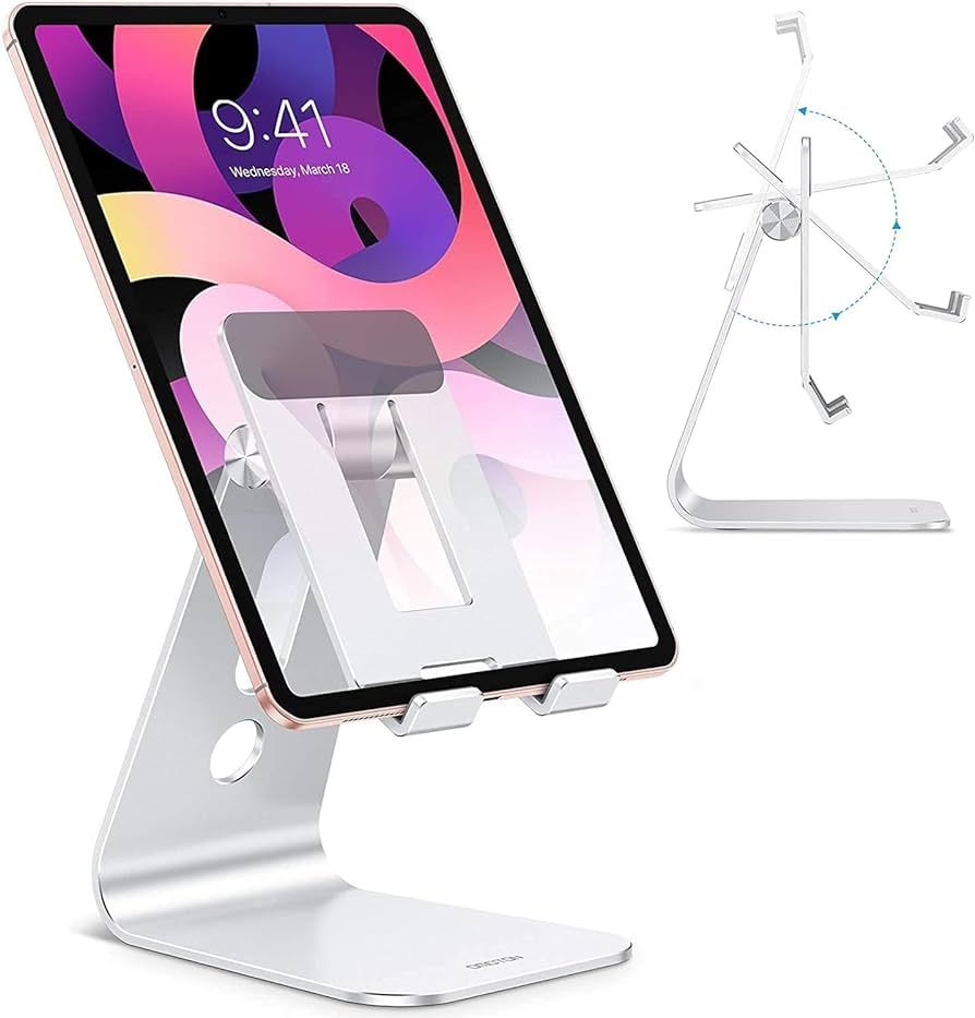 OMOTON Adjustable Tablet Stand for Desk, Upgraded Longer Arms for Greater Stability, T2 Tablet Ho... | Amazon (US)