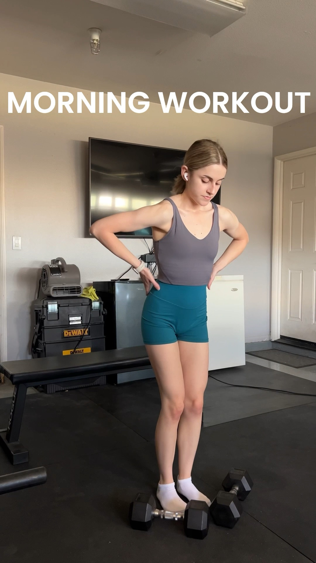 today’s workout outfit! 🩶
tank top - size small 
shorts - size small
shoes - size 7

#LTKootd #LTKfitnessgoals #LTKActive