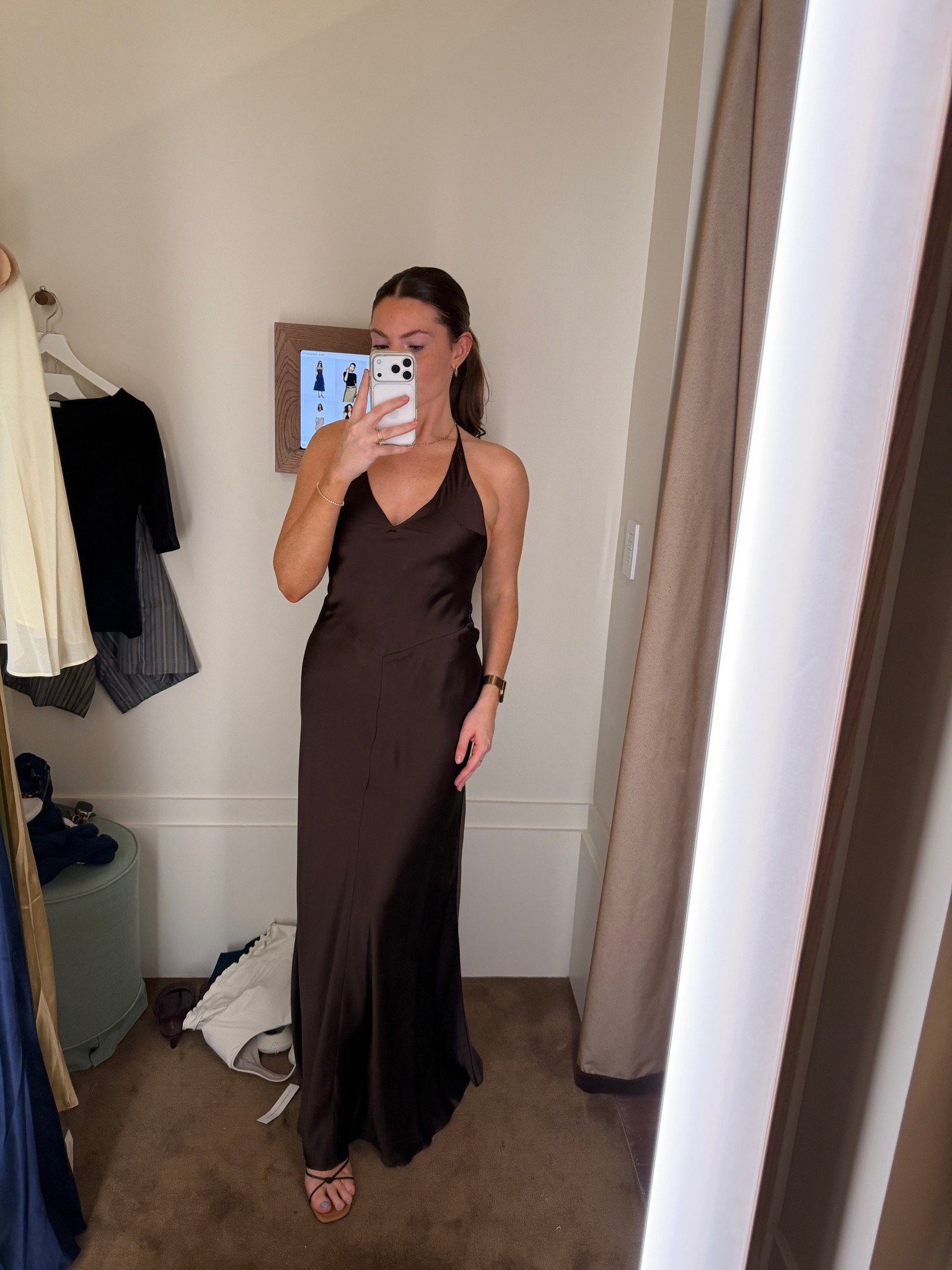 Dark brown wedding guest dress

#LTKootd #LTKgrwm #LTKWedding