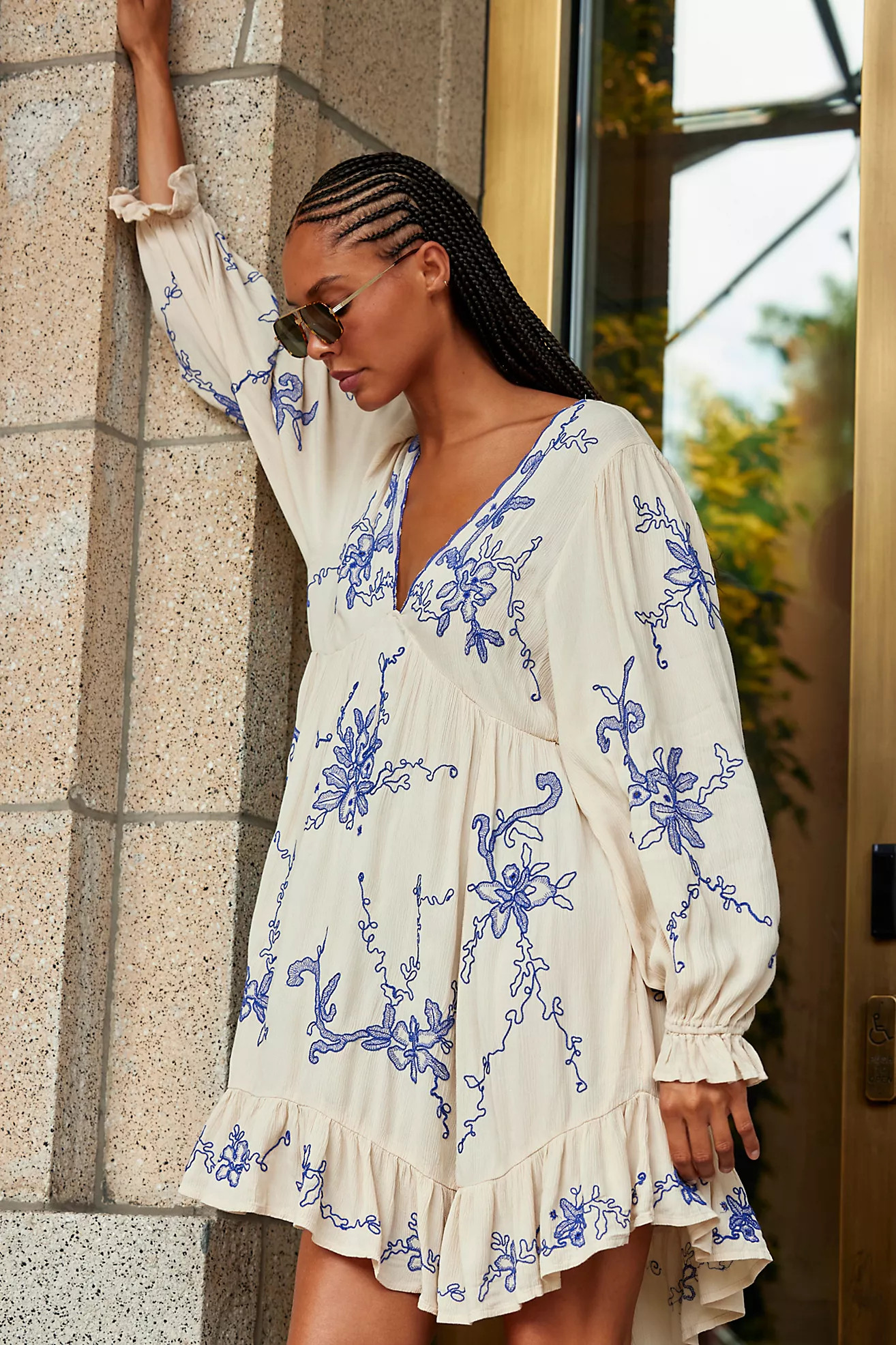 Estella Embroidered Mini Dress | Free People (Global - UK&FR Excluded)