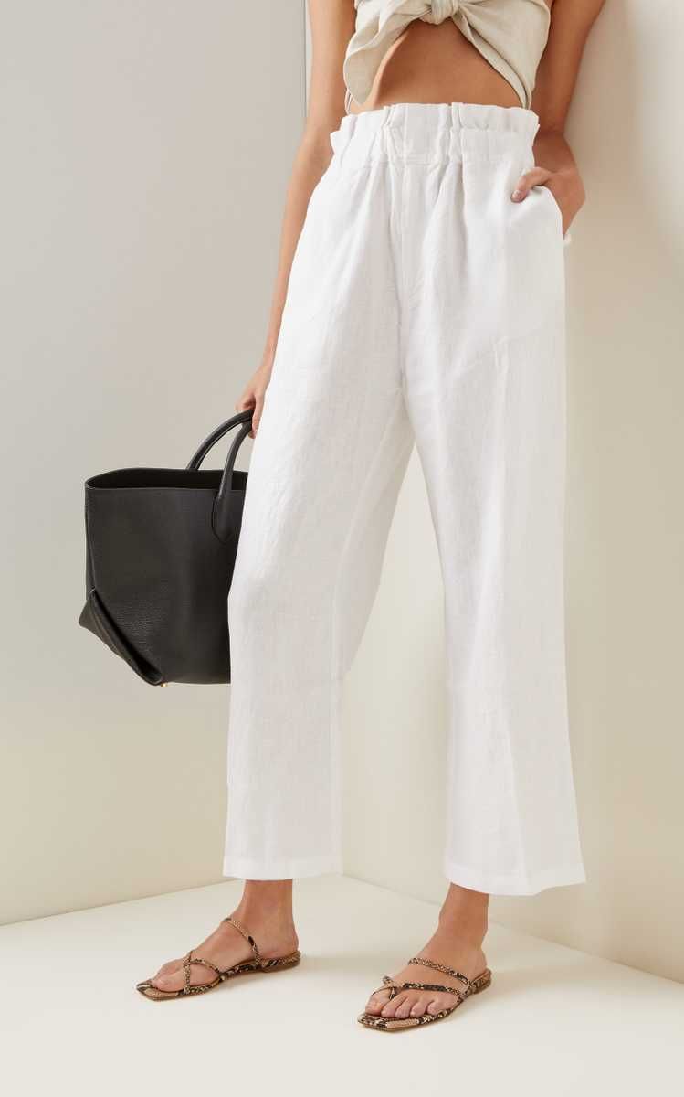 Exclusive Ducky Oversized Paperbag-Waist Linen Pants | Moda Operandi (Global)