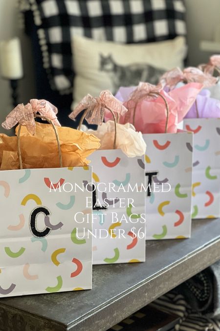 Easter Gift Basket/bag ideas under $10 each! These we monogrammed with everyone’s initial to just add a little elegance.

#LTKunder50 #LTKGiftGuide #LTKSeasonal