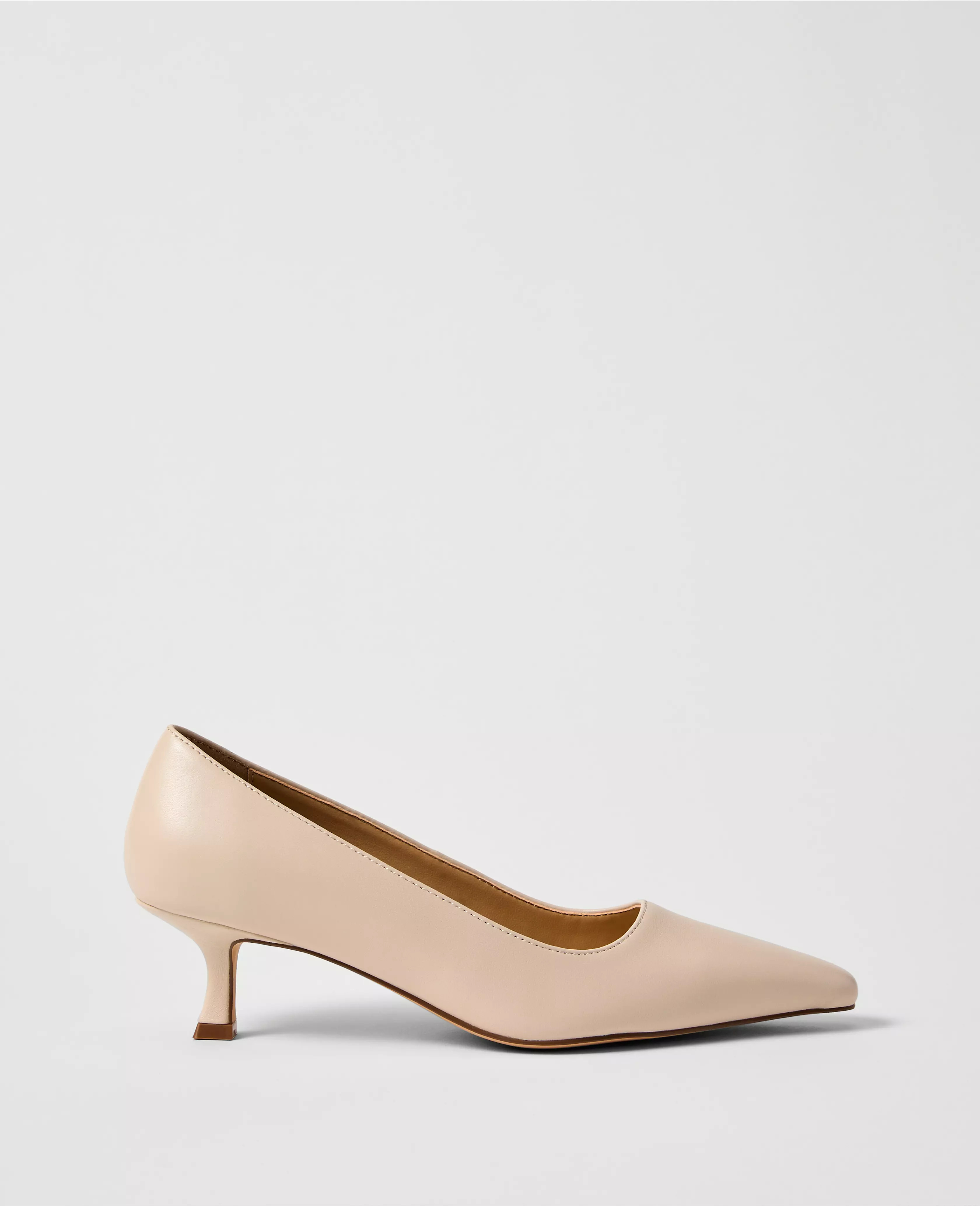 Leather Nip Toe Pump | Ann Taylor