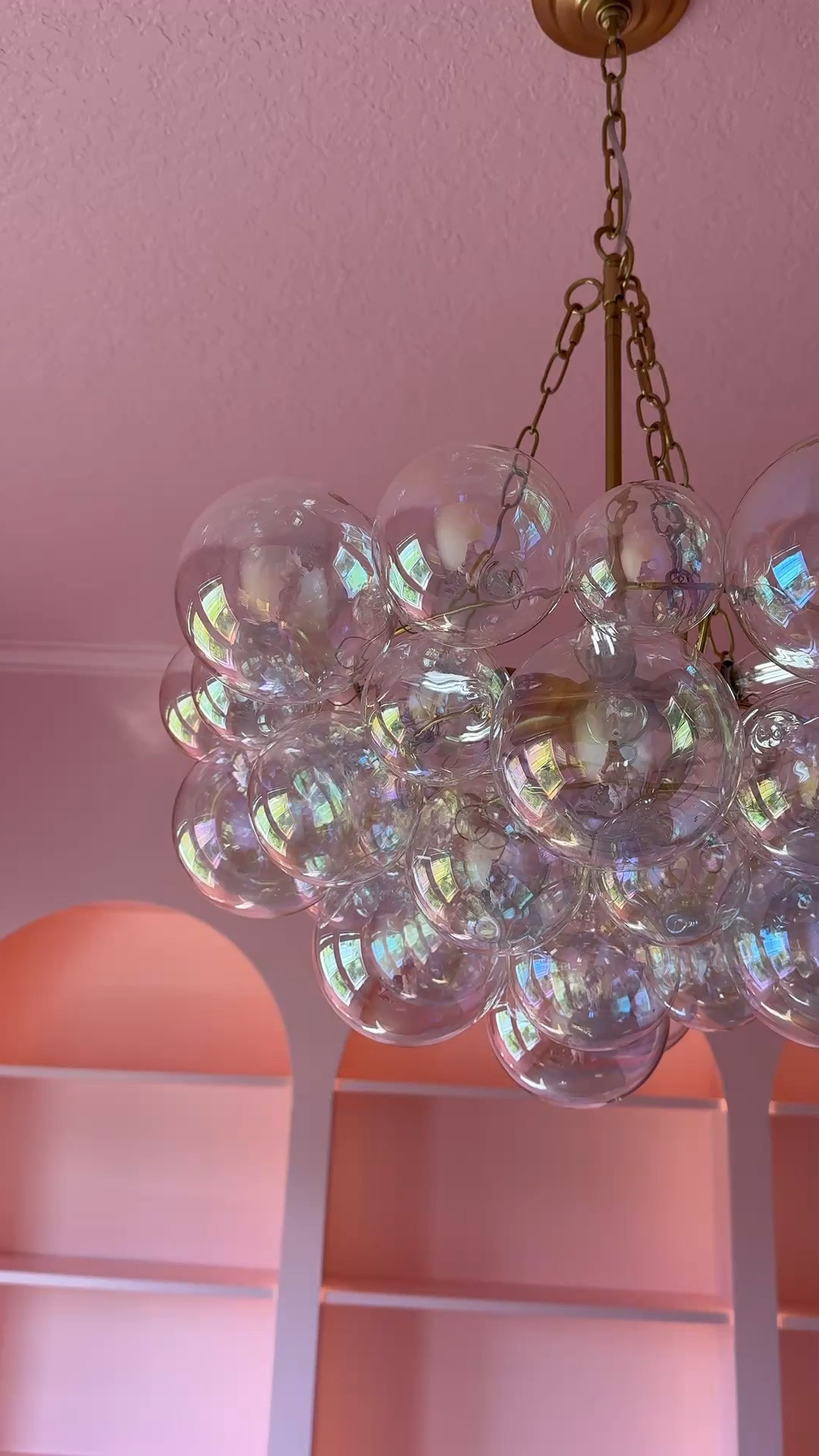 Bubble chandelier 🫧✨ So magical! I have the iridescent bulbs but comes in clear too!

#LTKHome
