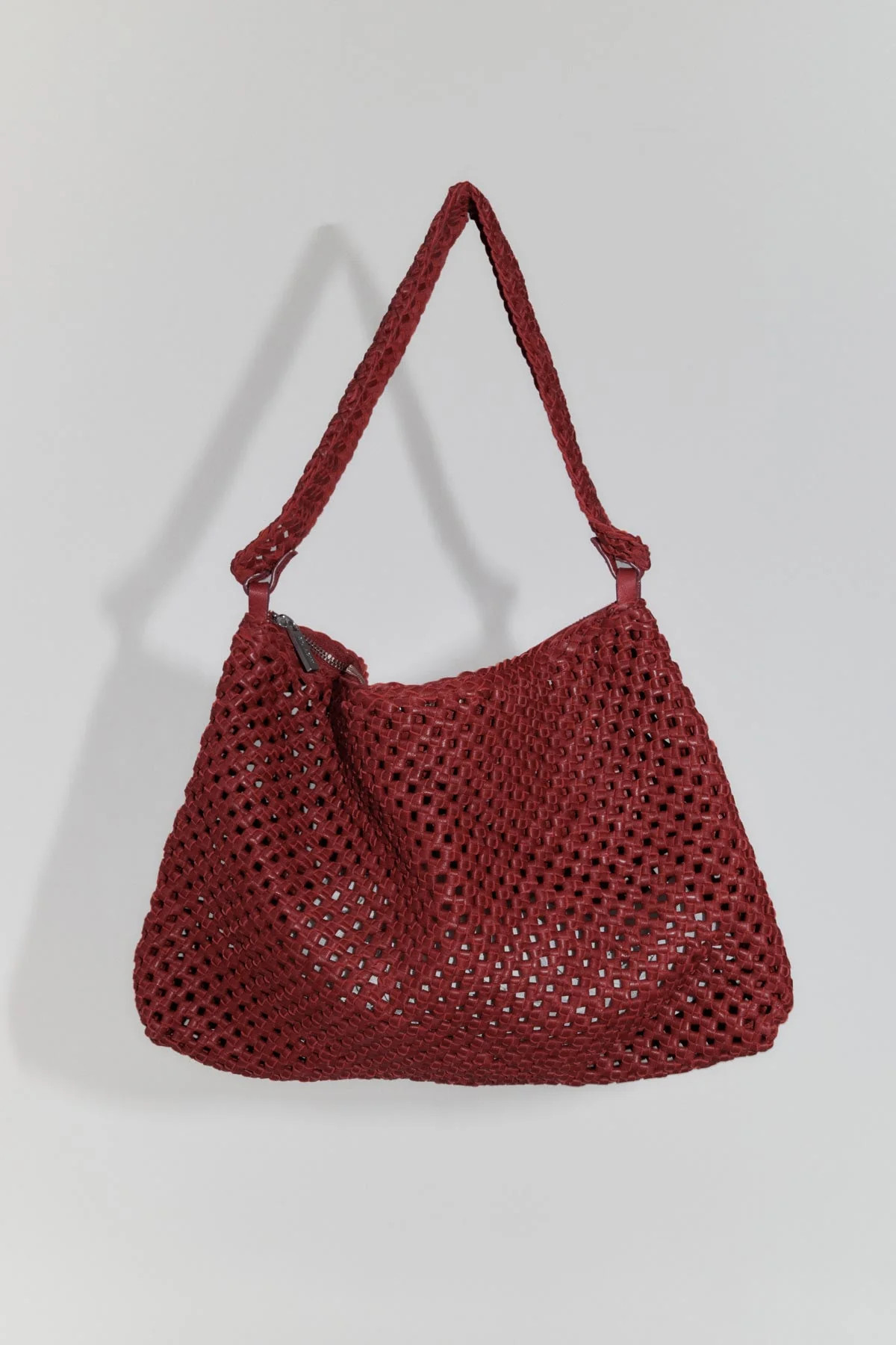 Macrame Shoulder Bag - Rouge | St. Agni