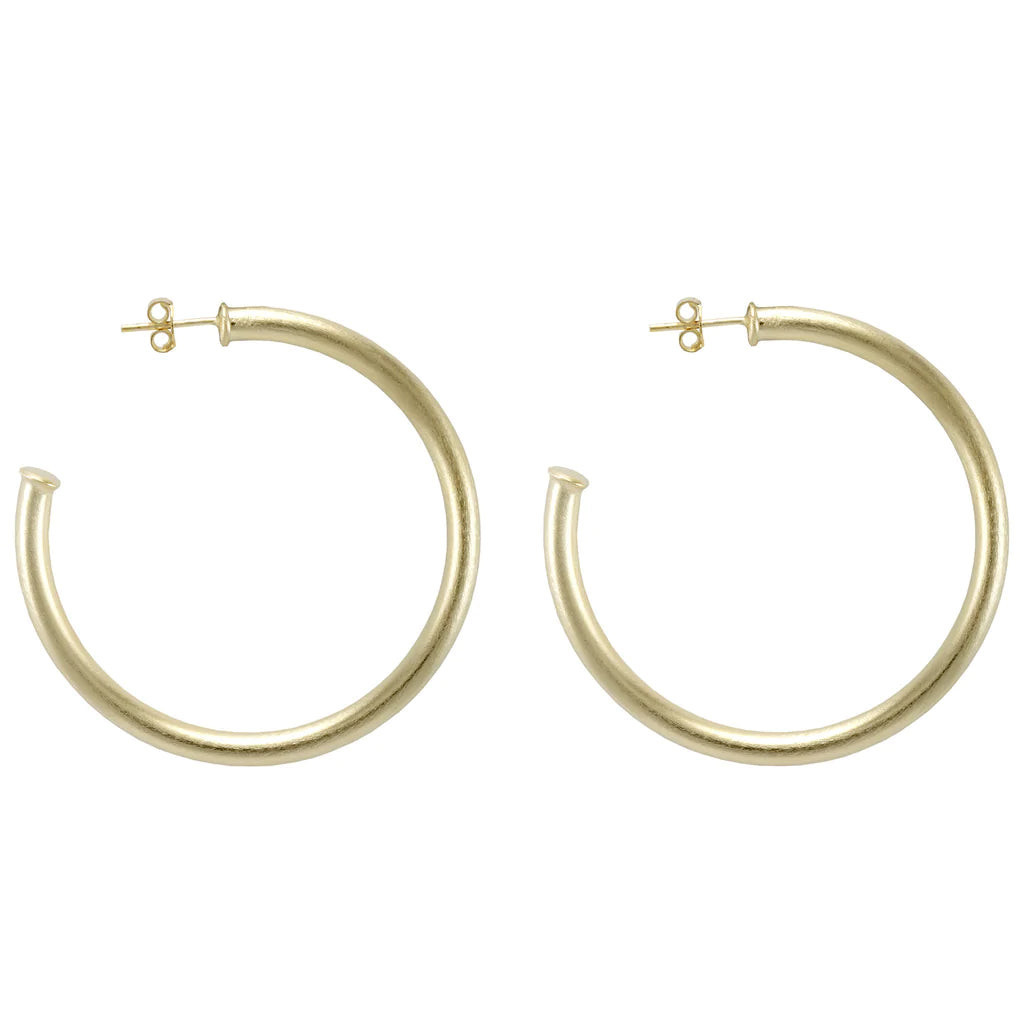 SMALL EVERYBODY'S FAVORITE HOOPS BRUSHED GUN METAL | Simply Carolina